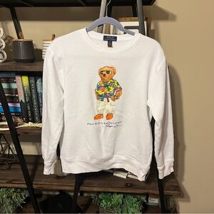 Kids Large Polo Ralph Lauren Bear Crewneck